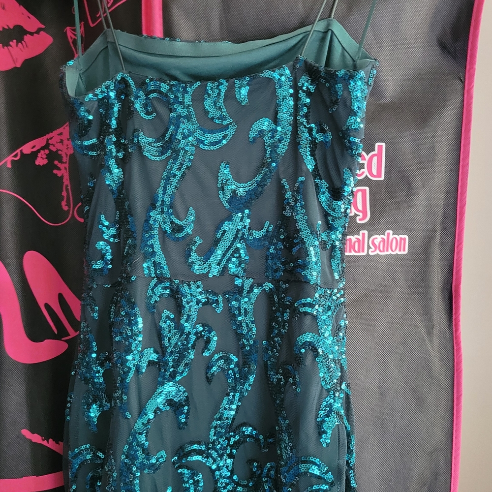 Teal Sequin Dress